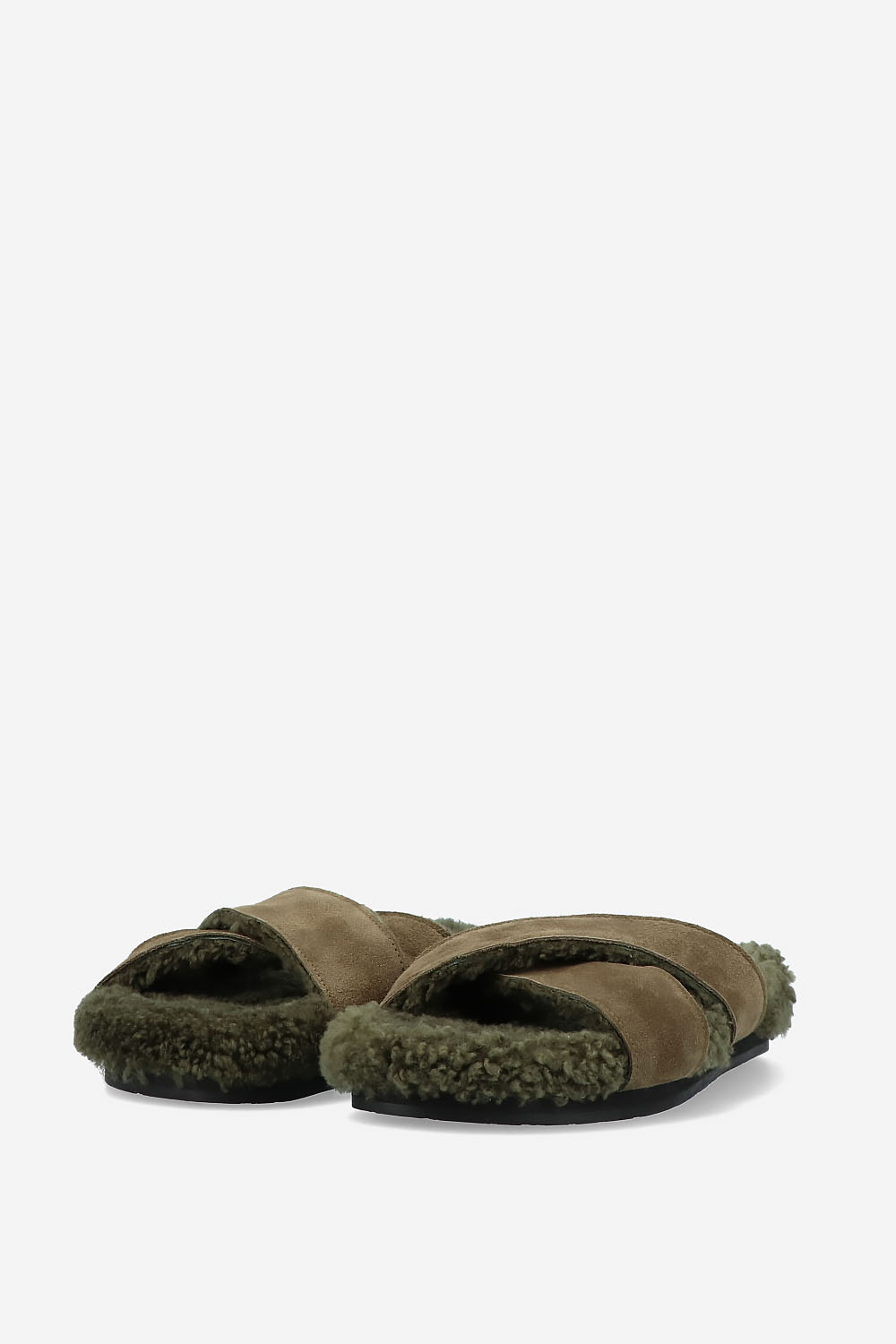Aniio suede/sheepskin sandals