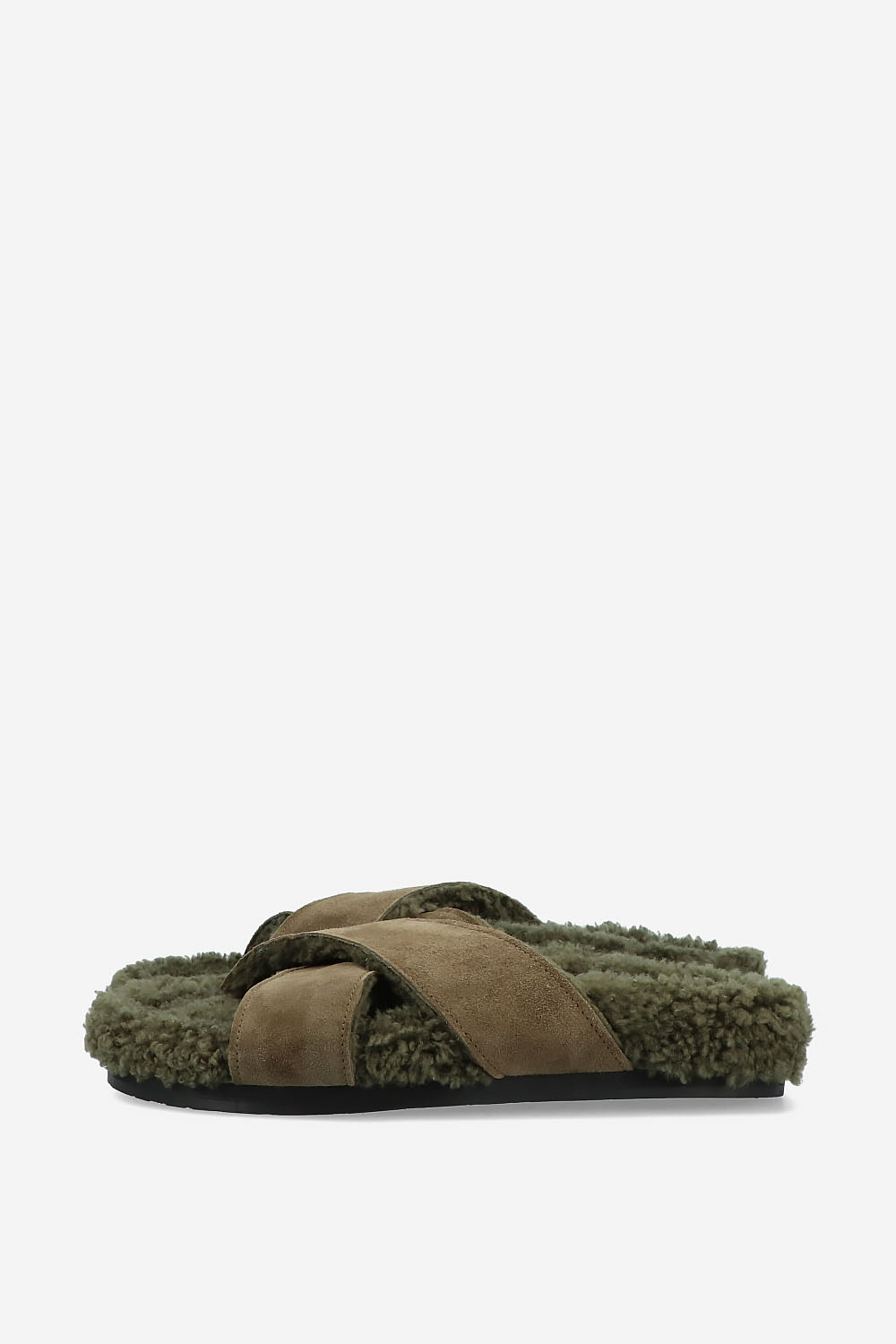 Aniio suede/sheepskin sandals