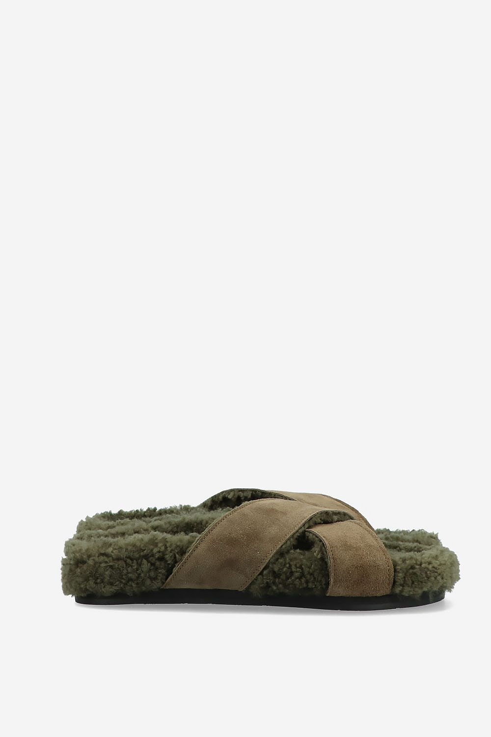 Aniio suede/sheepskin sandals