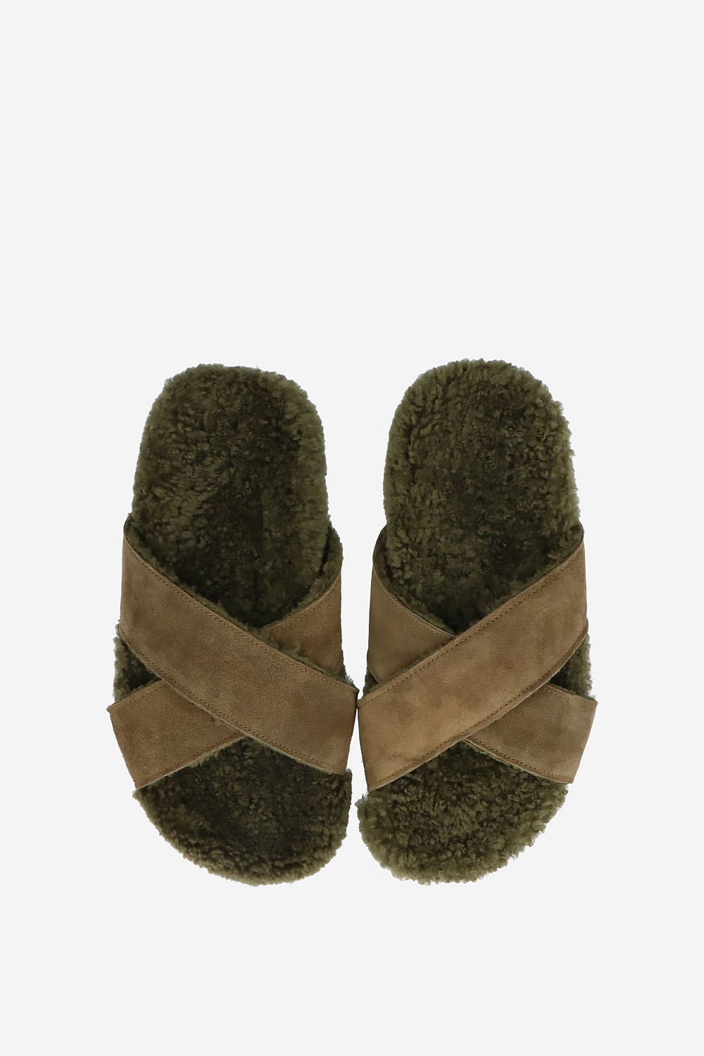 Aniio suede/sheepskin sandals