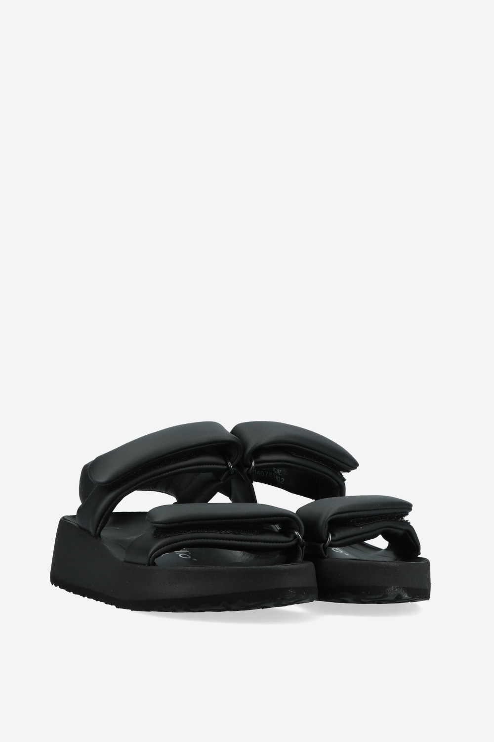 Theda puff leather platform sandals