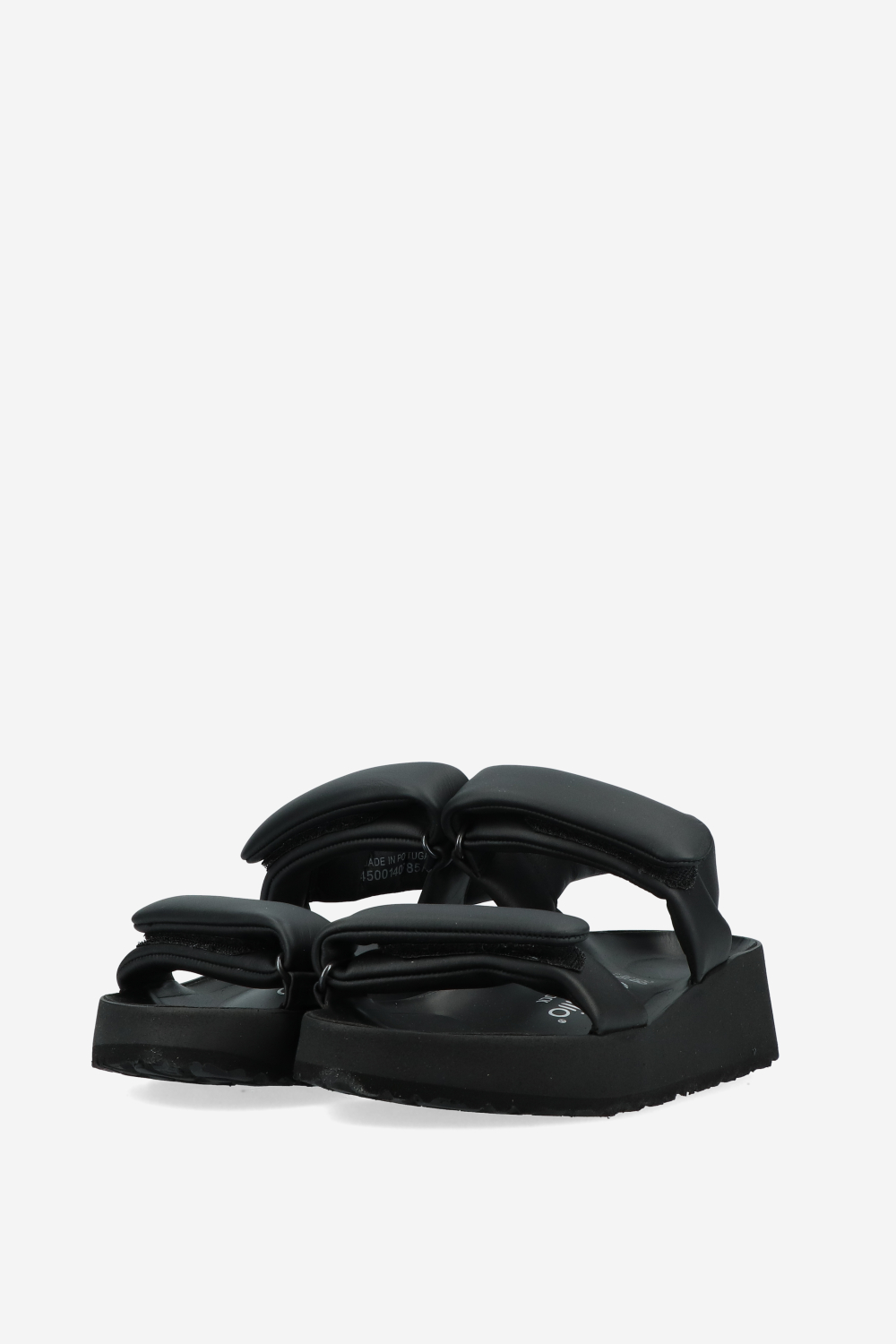 Theda puff leather platform sandals