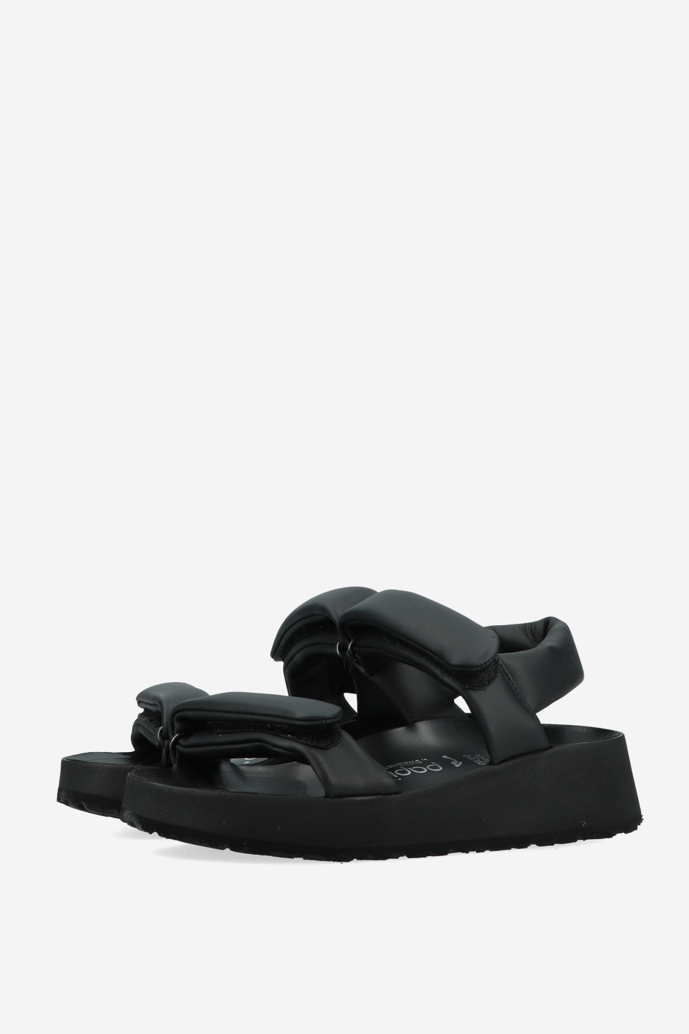 Theda puff leather platform sandals