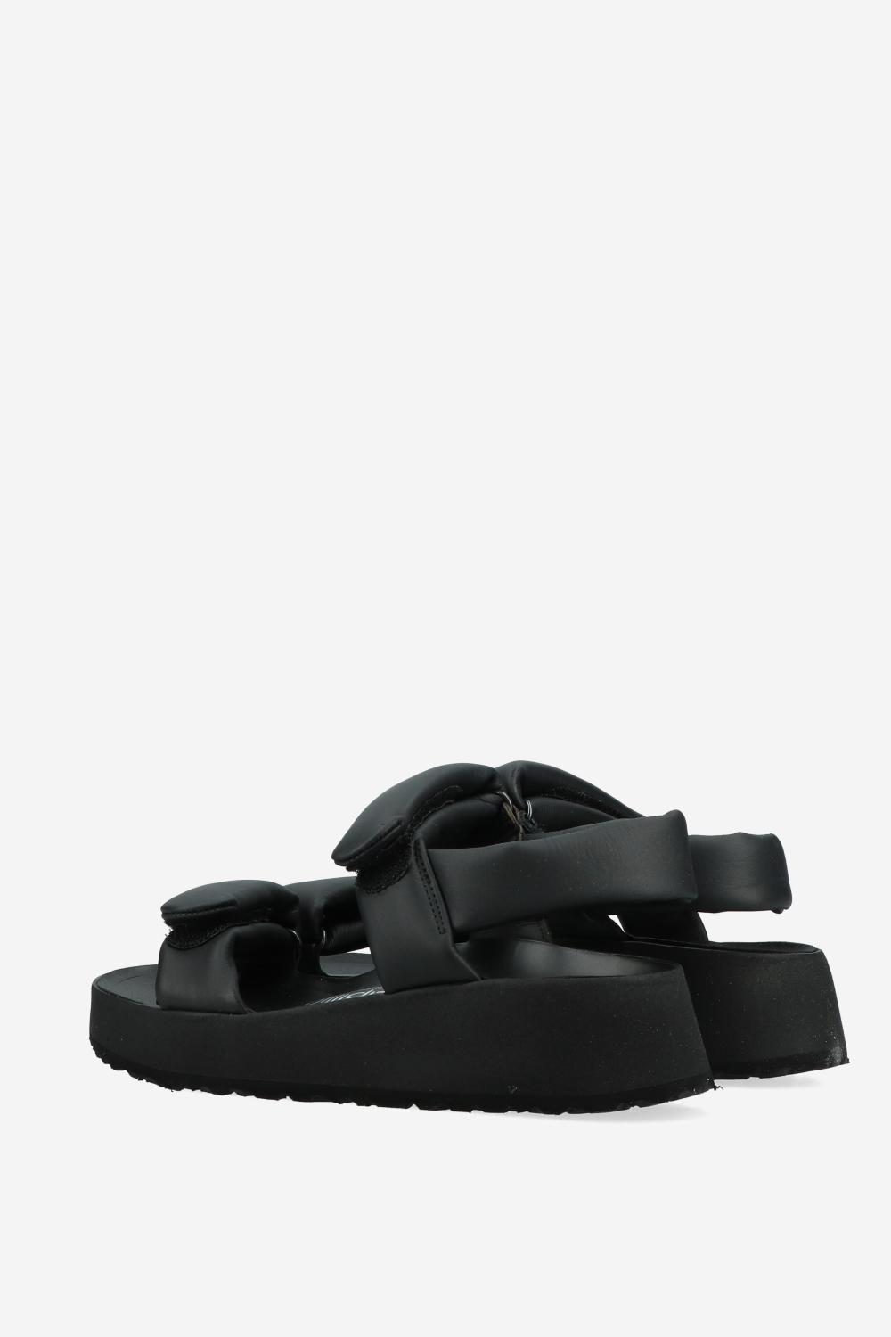 Theda puff leather platform sandals