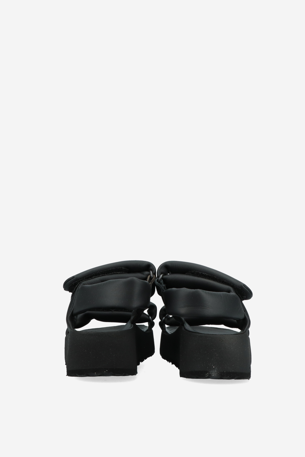 Theda puff leather platform sandals
