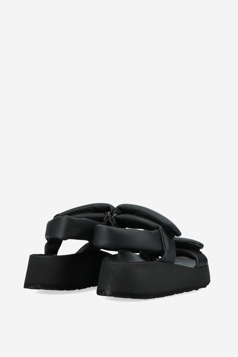 Theda puff leather platform sandals