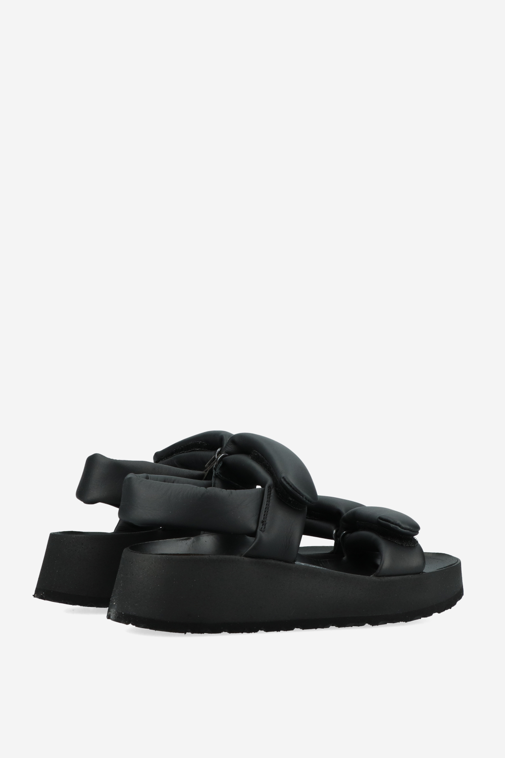 Theda puff leather platform sandals