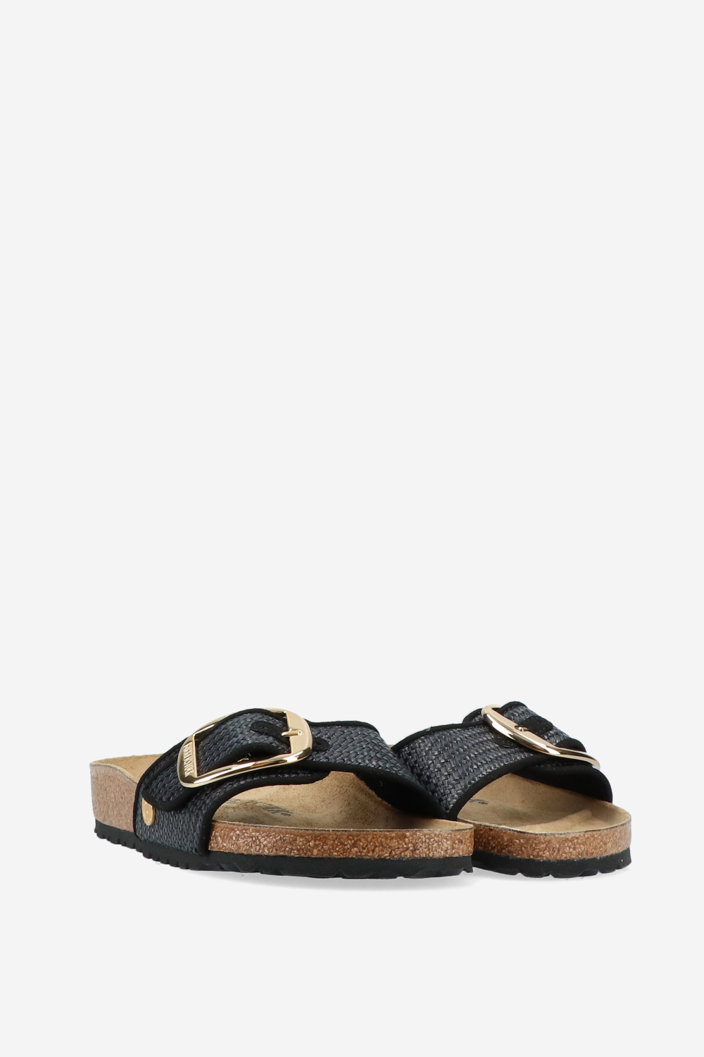 Madrid big buckle raffia sandals