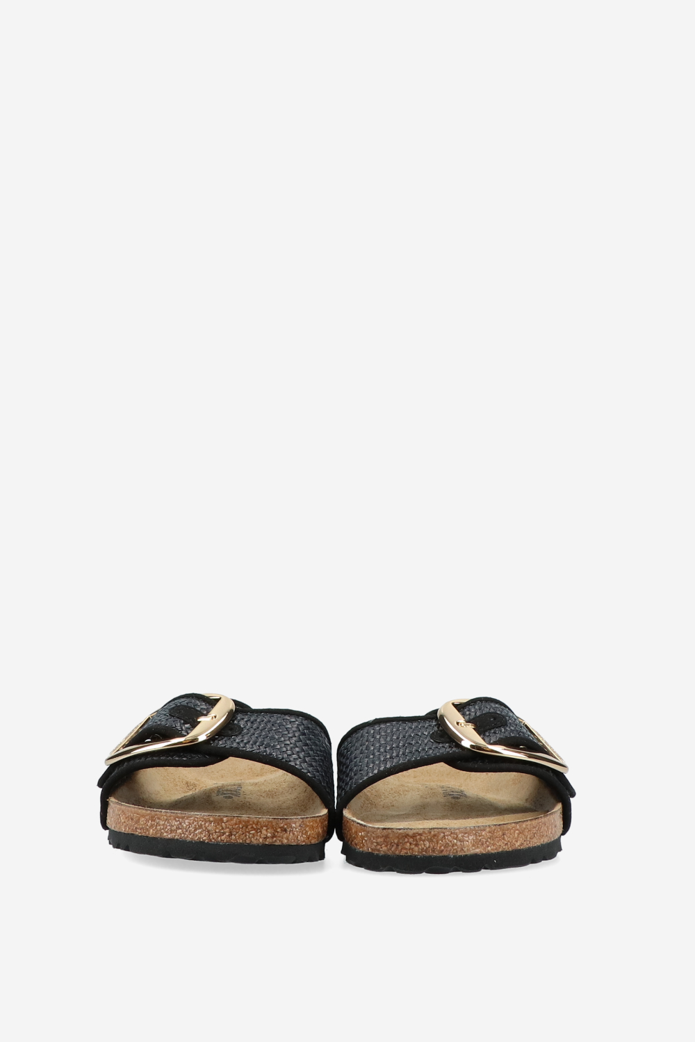 Madrid big buckle raffia sandals