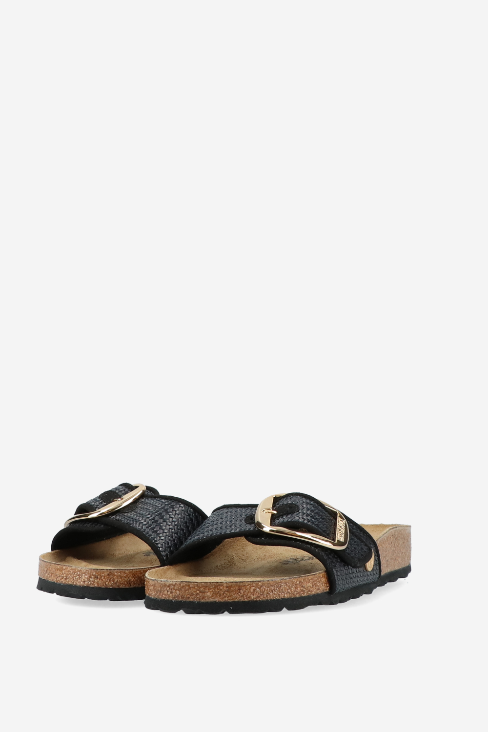 Madrid big buckle raffia sandals