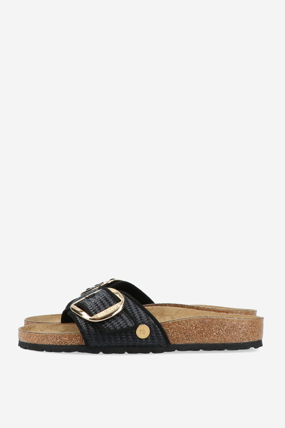 Madrid big buckle raffia sandals