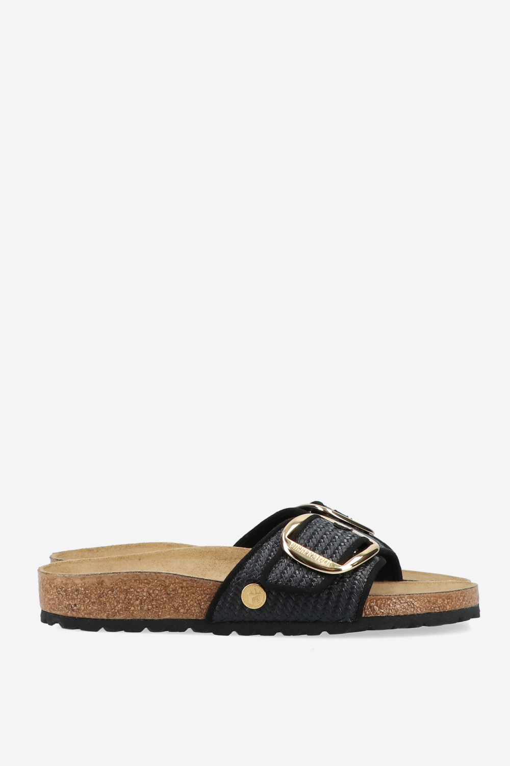 Madrid big buckle raffia sandals