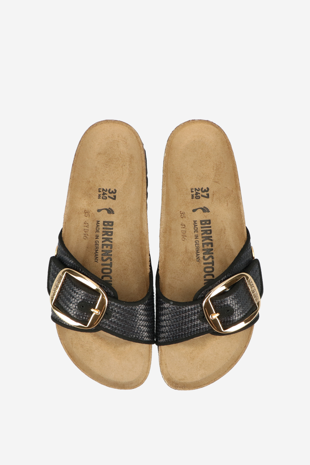 Madrid big buckle raffia sandals