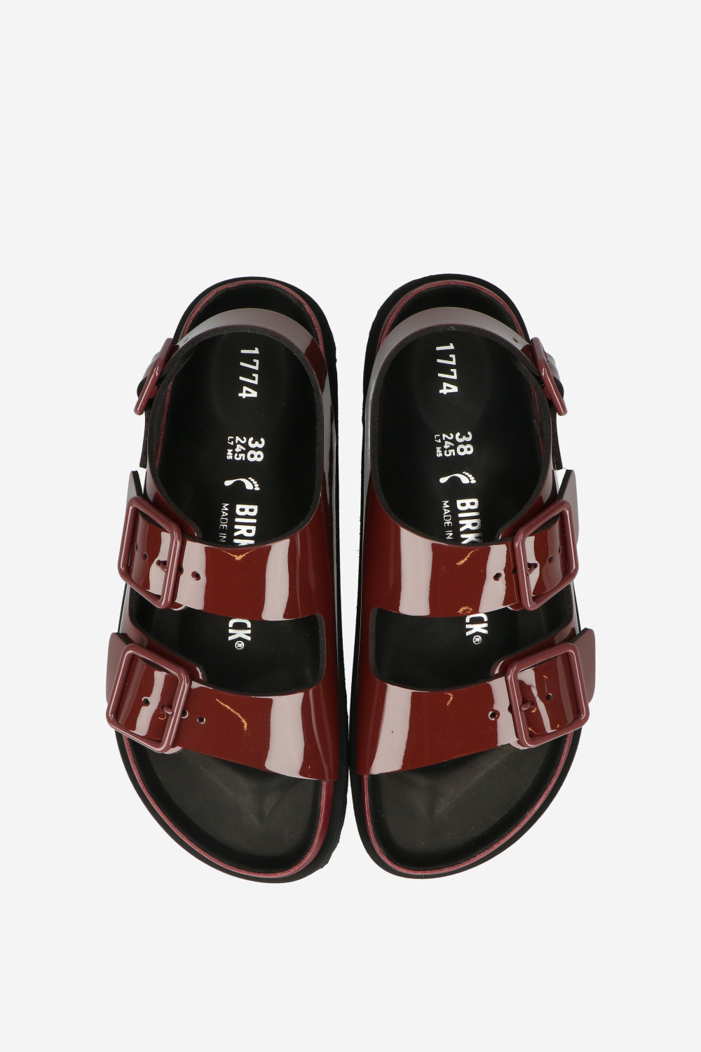 Milano patent leather sandals