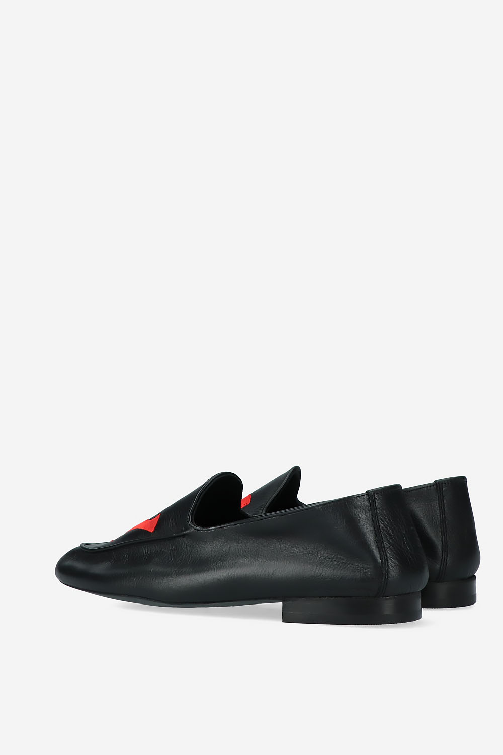 AV embroidered leather loafers