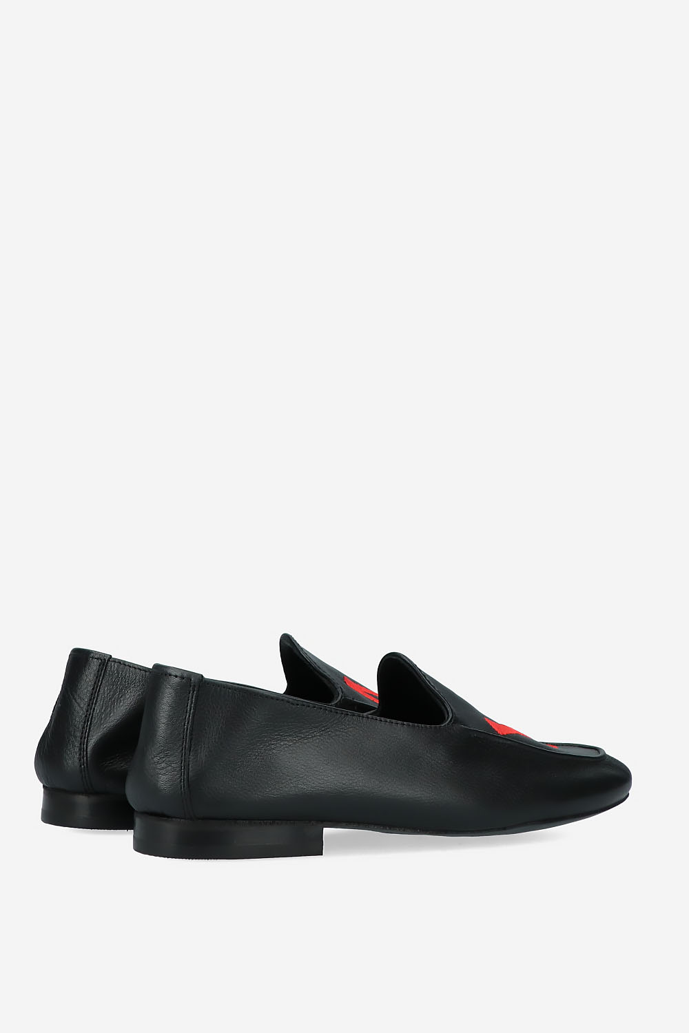 AV embroidered leather loafers
