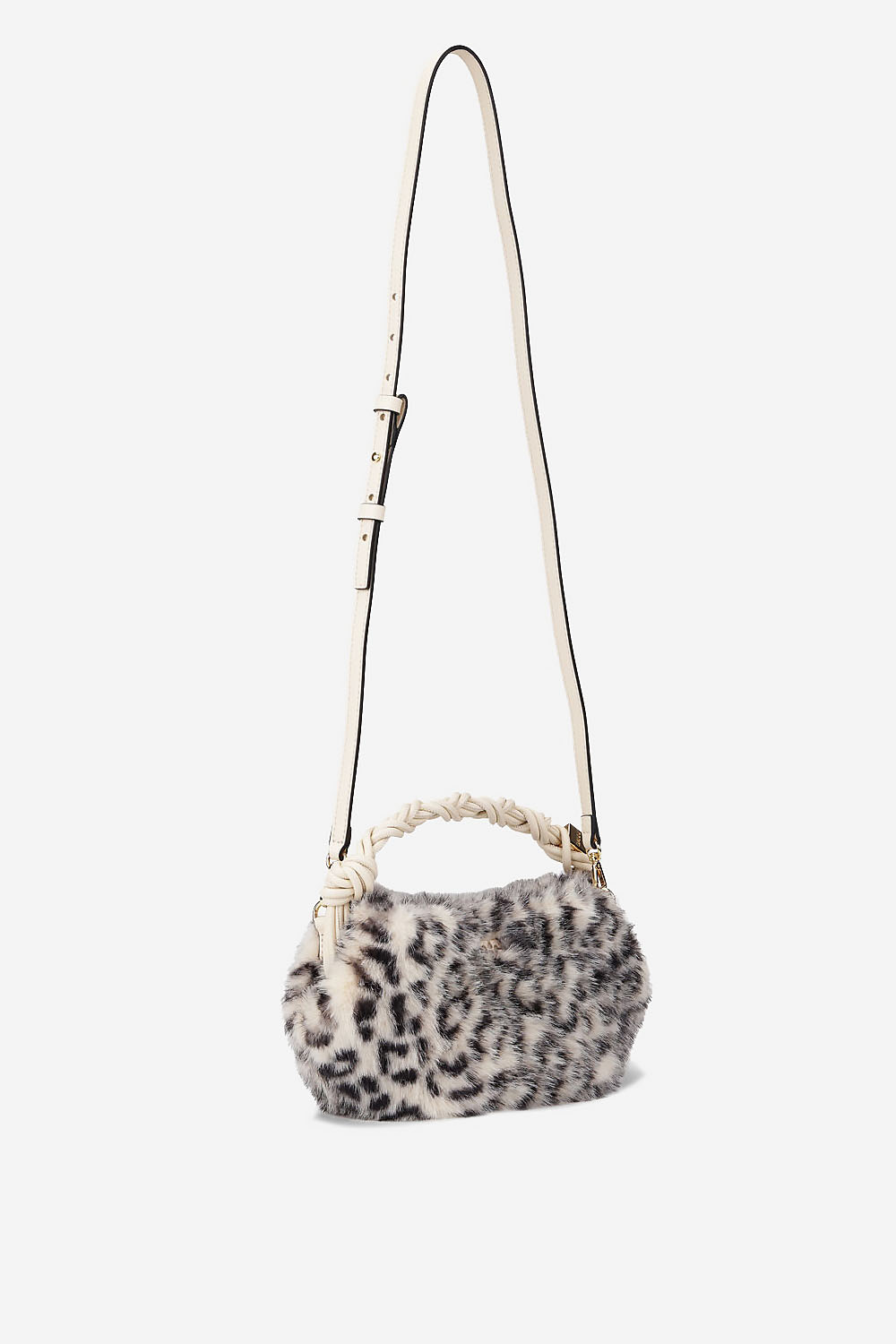 Ganni - Bou mini fur print crossbody