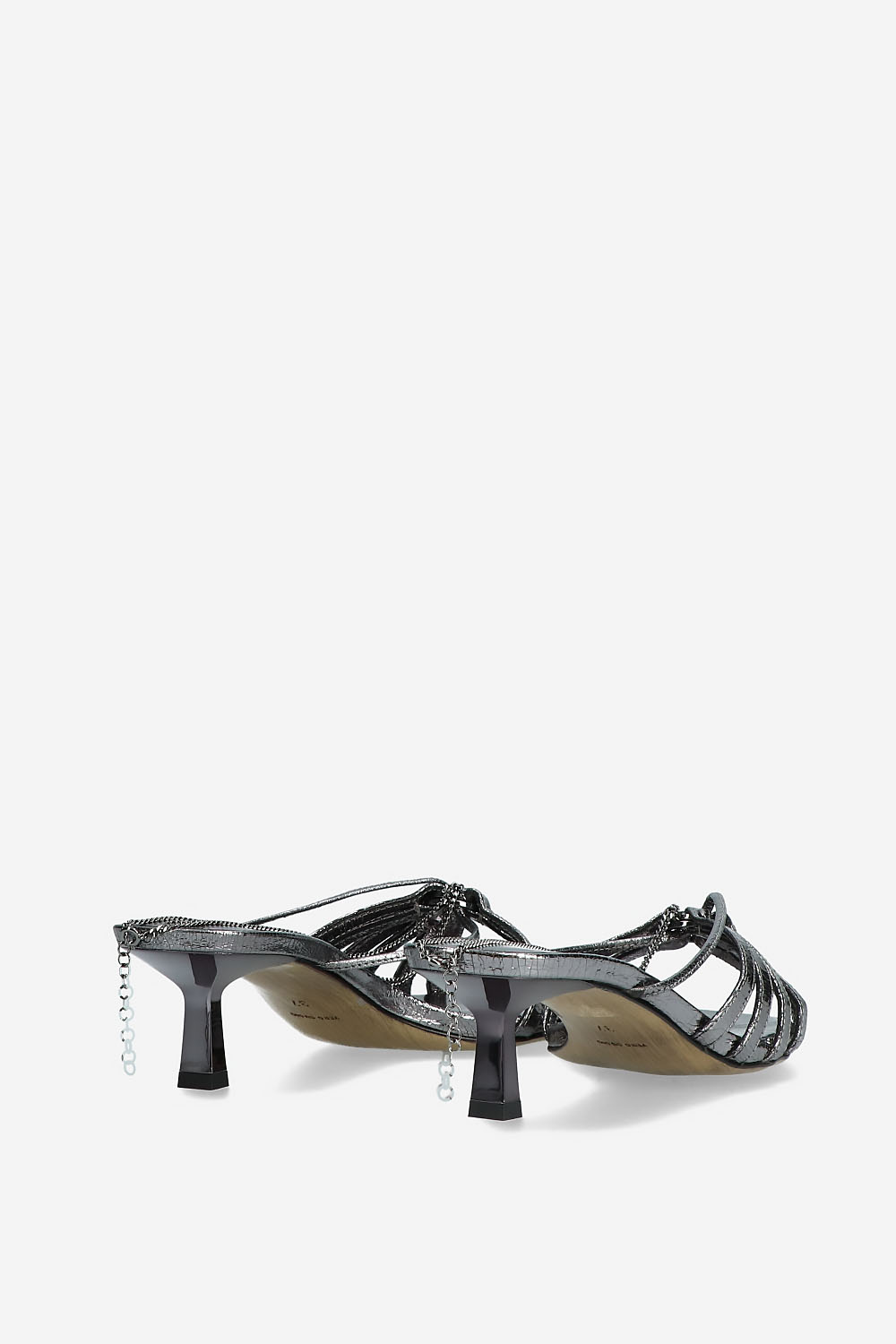 Nico metallic leather kitten heels
