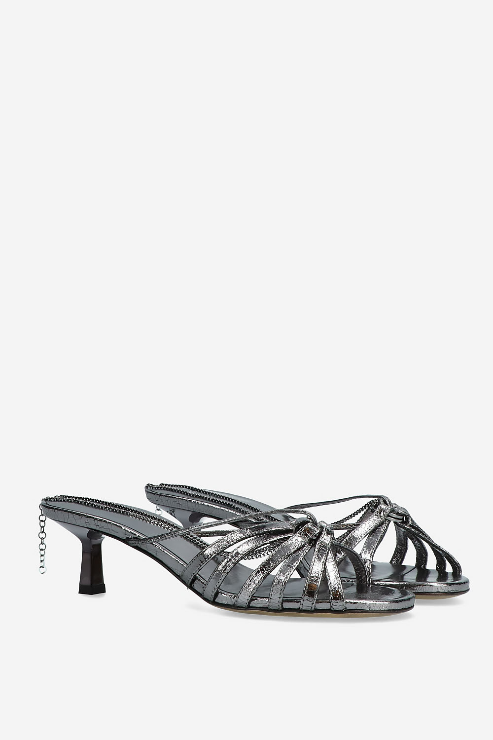 Golden Goose - Nico metallic leather kitten heels
