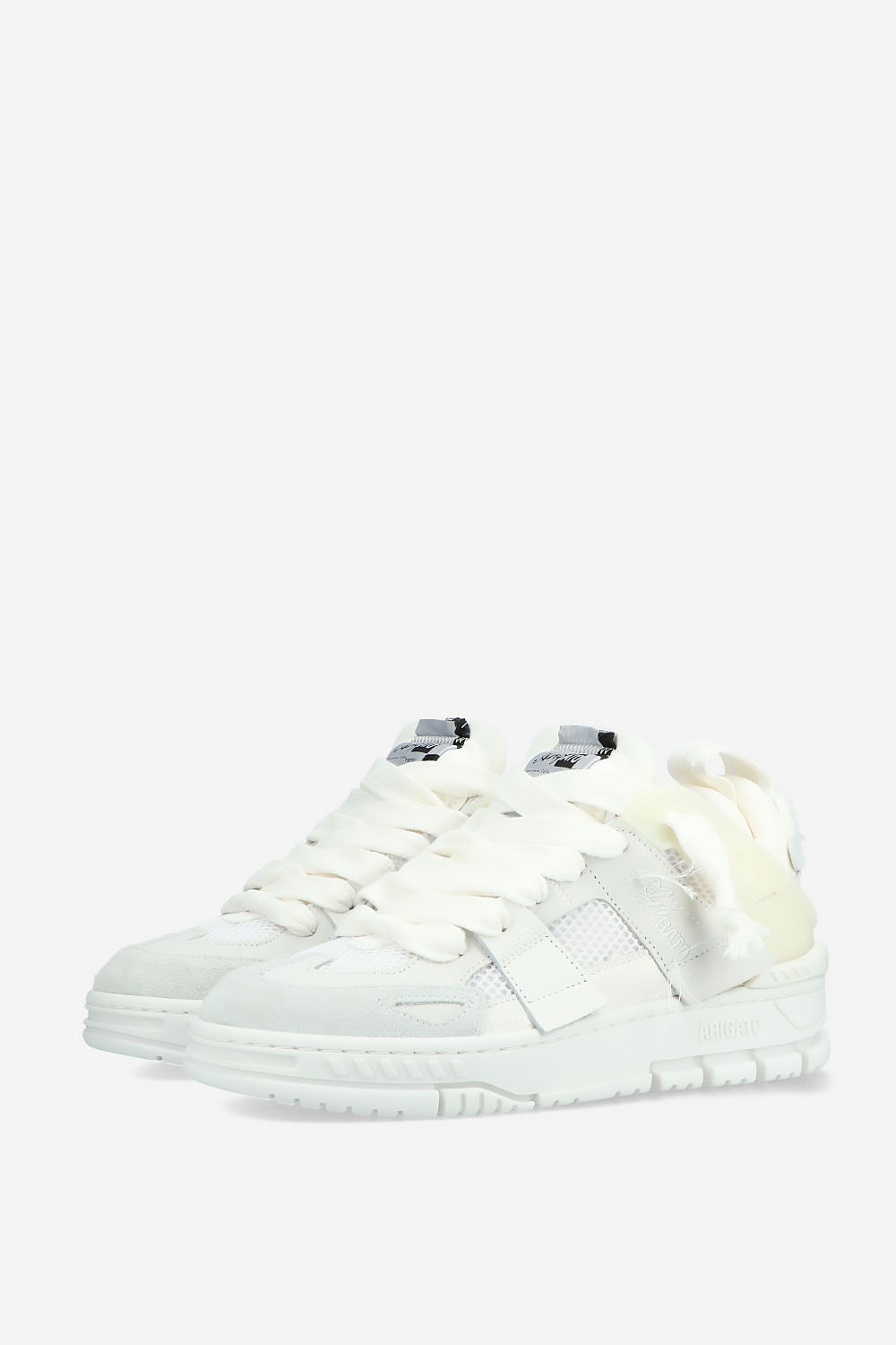 Area patchwork leather sneakers