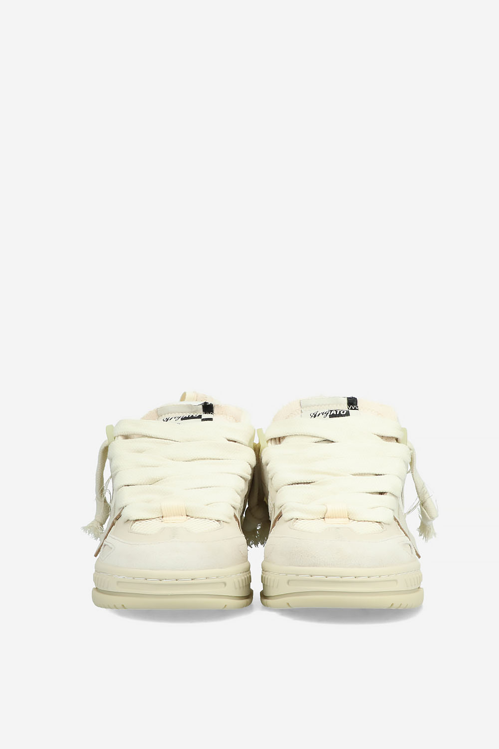 Area patchwork leather sneakers