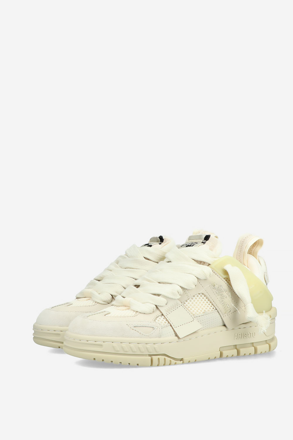 Area patchwork leather sneakers