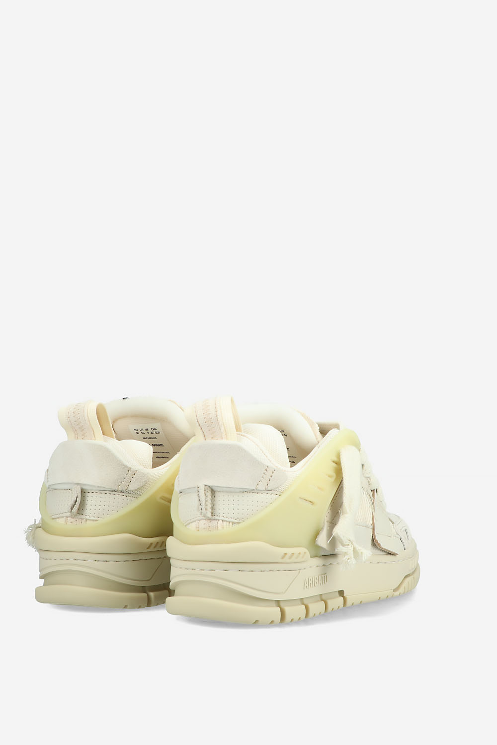 Area patchwork leather sneakers