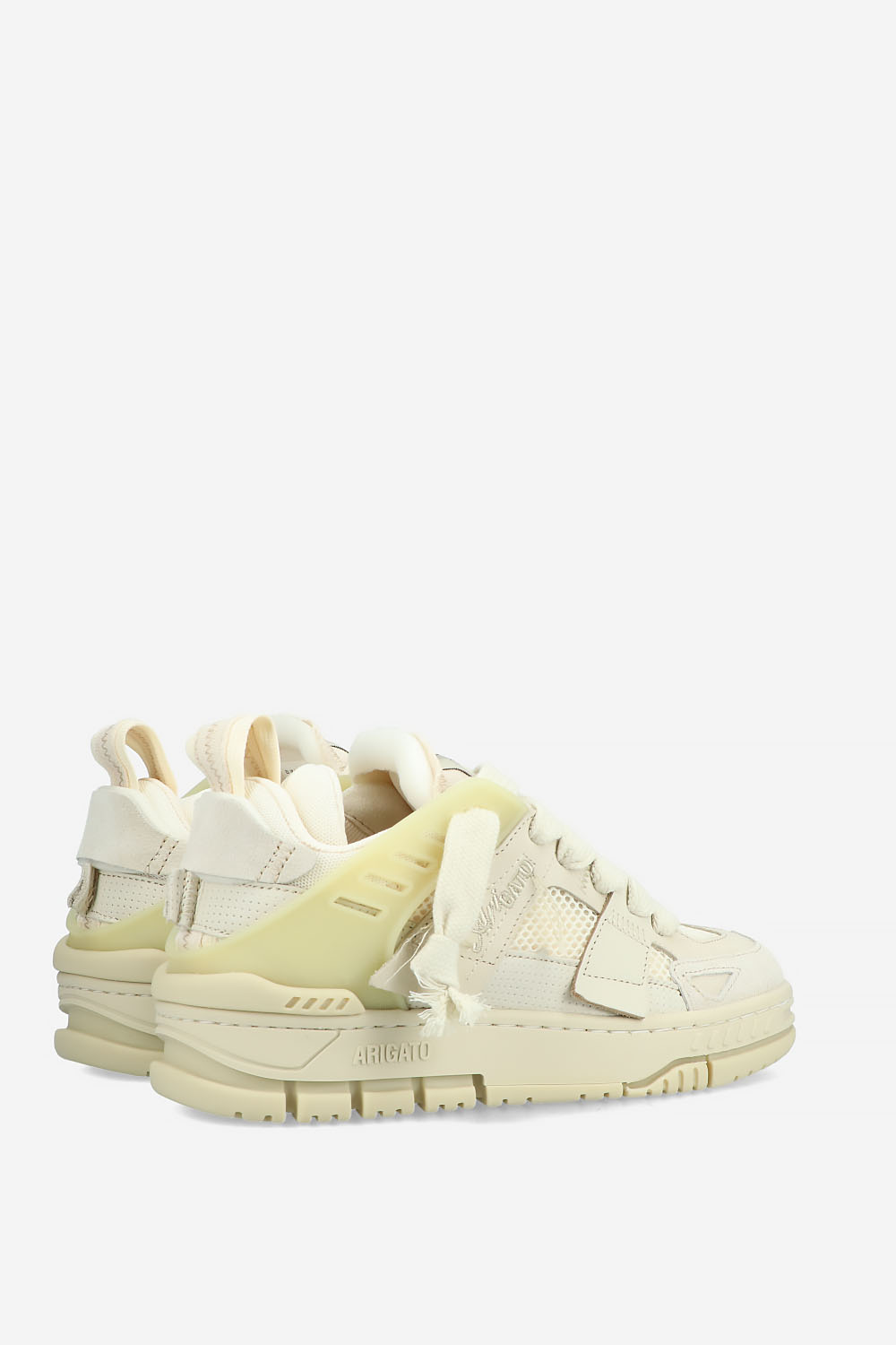 Area patchwork leather sneakers