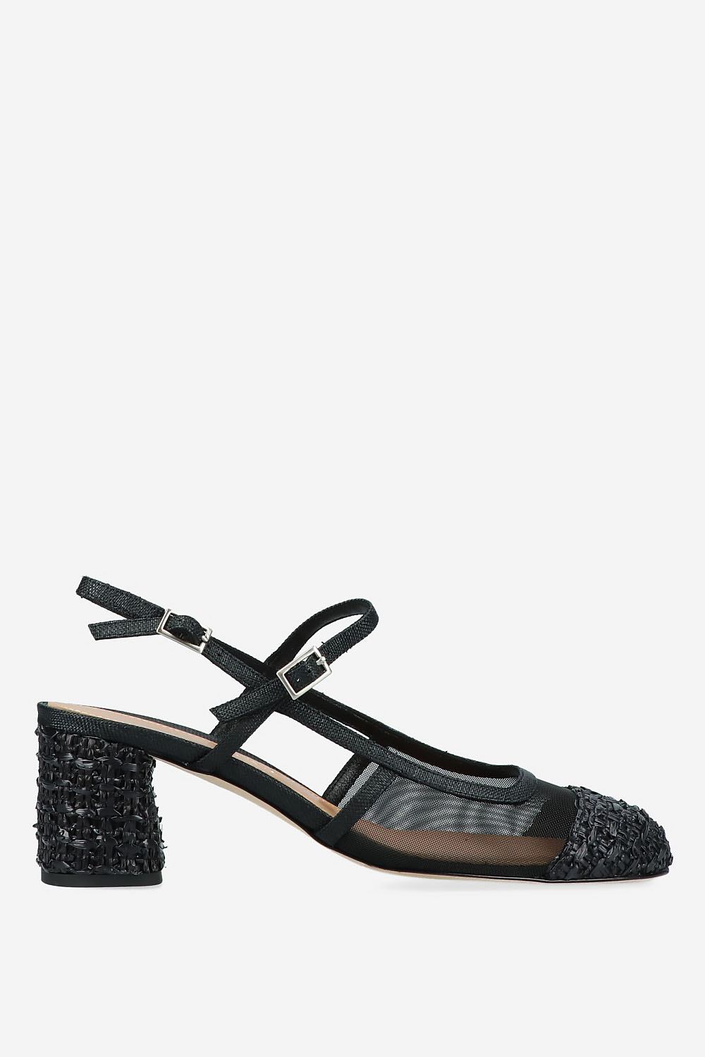 Giorgia F. - Raffia heeled slingbacks