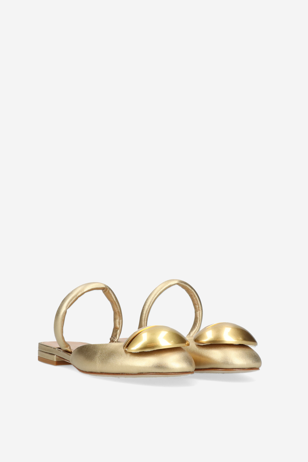 Buckled leather mules