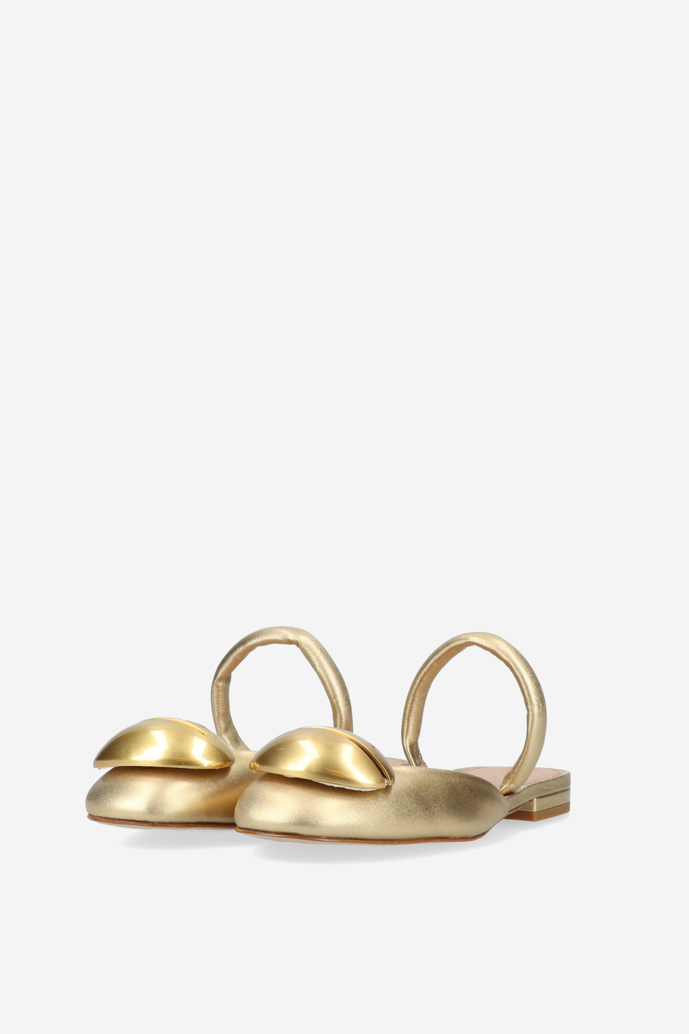 Buckled leather mules