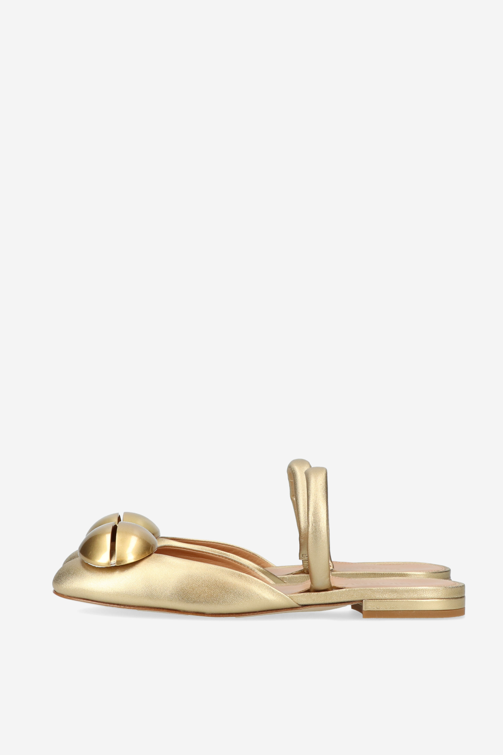 Buckled leather mules