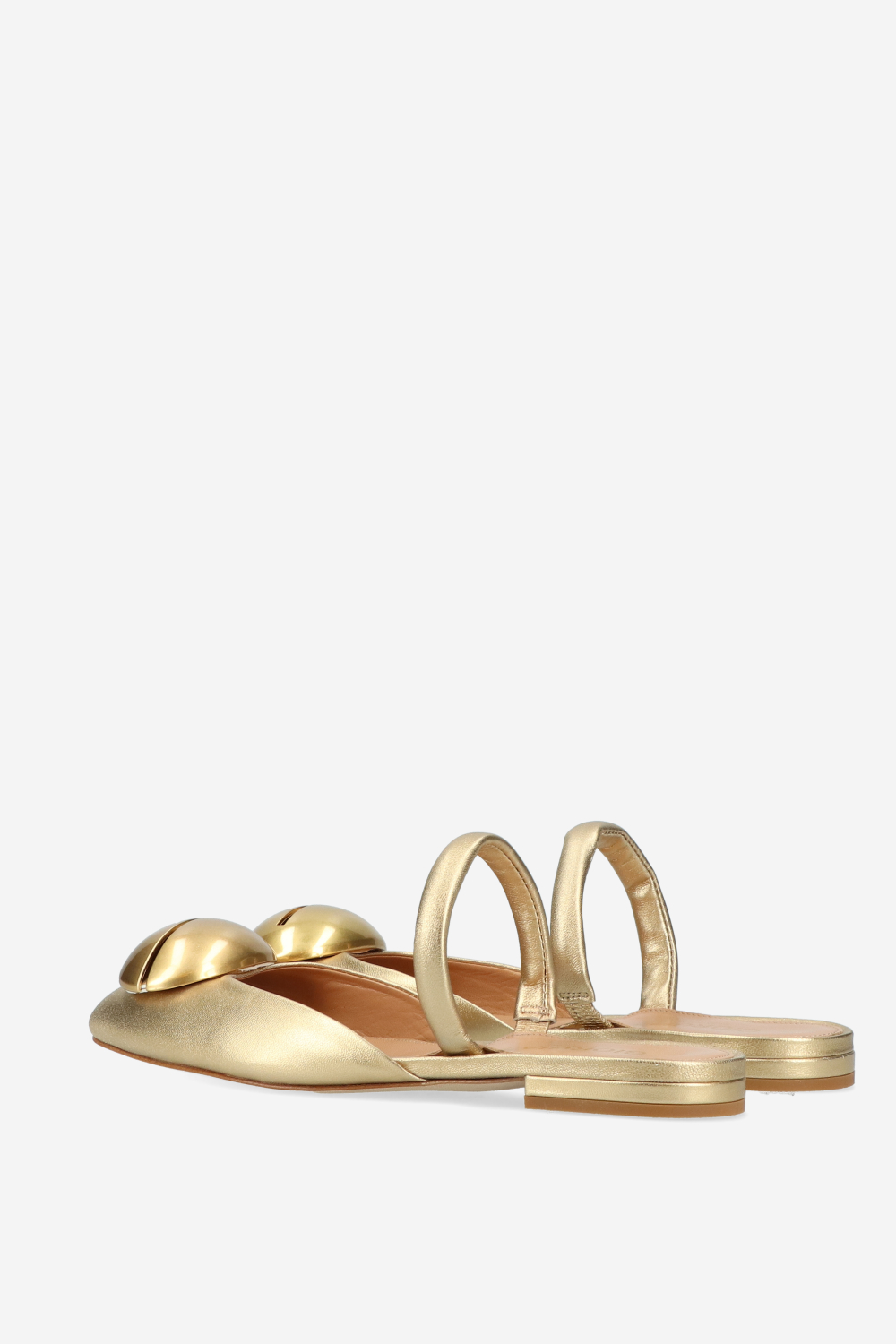 Buckled leather mules