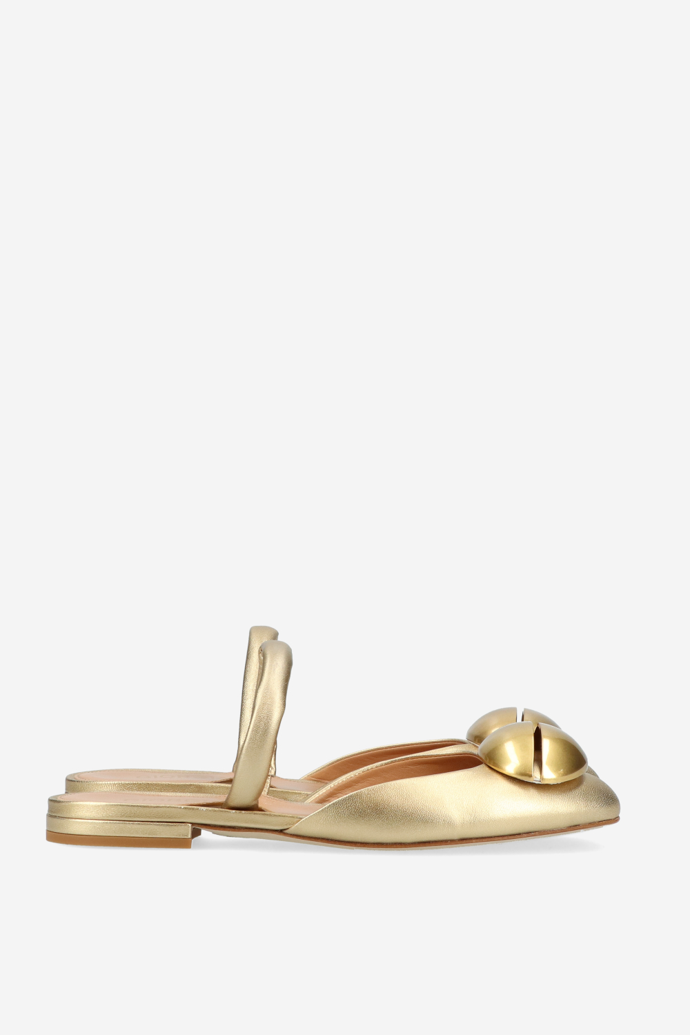 Buckled leather mules