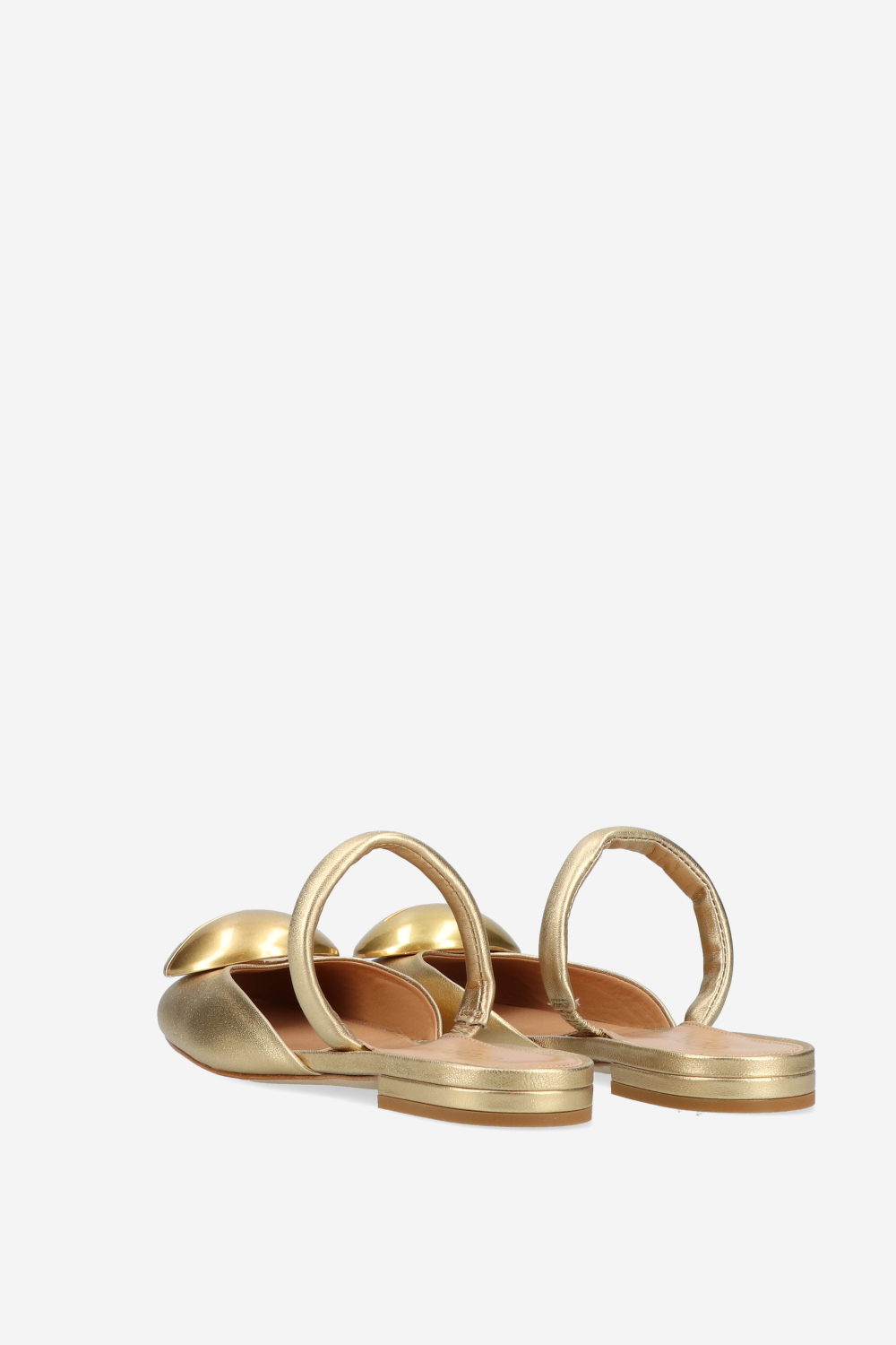 Buckled leather mules