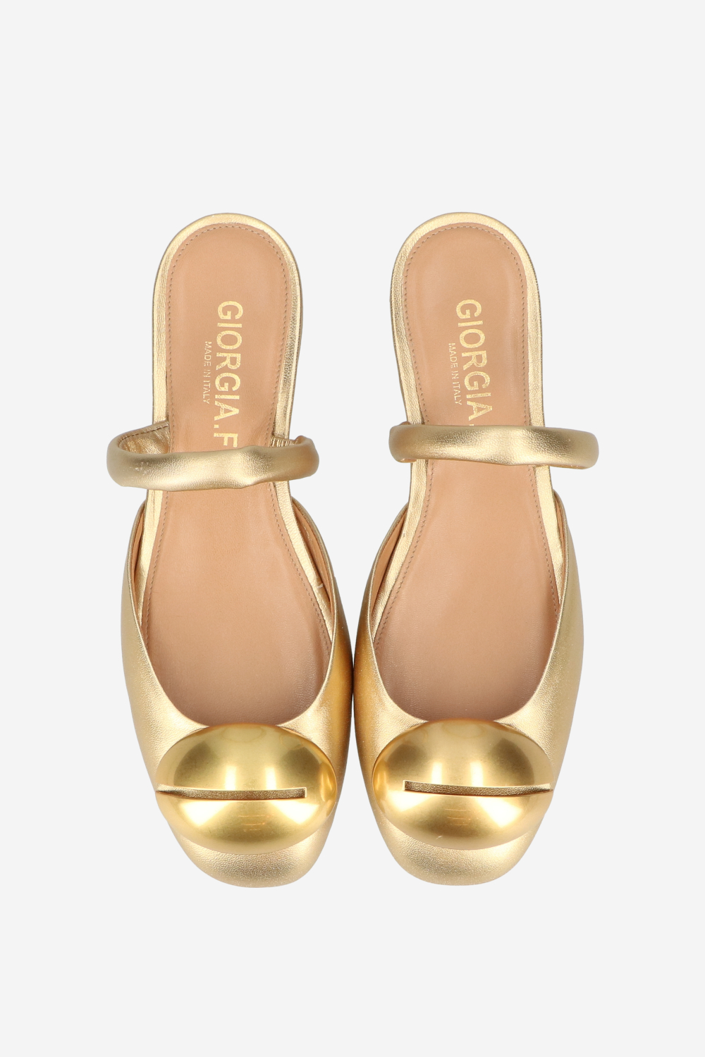 Buckled leather mules