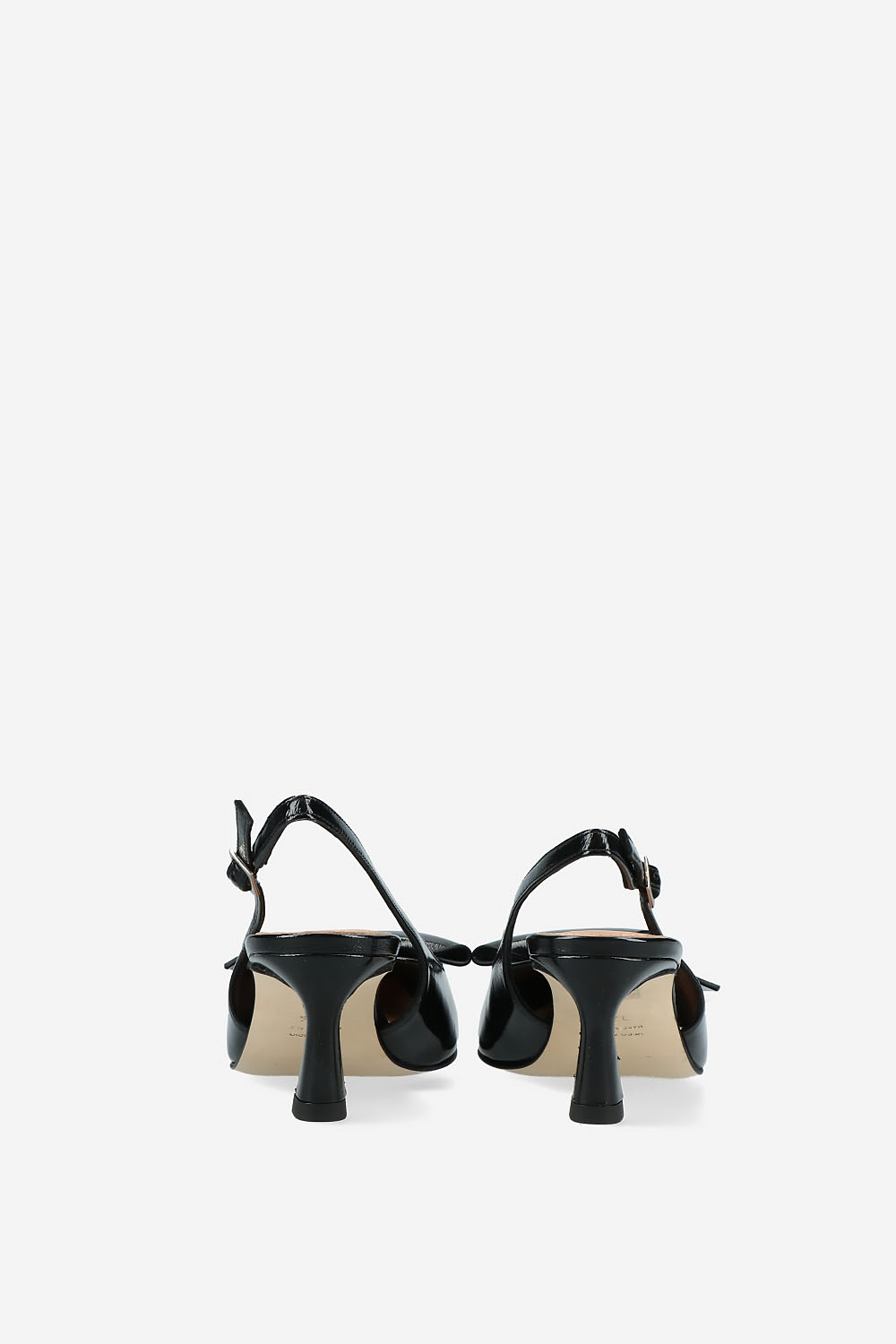 Leather heeled slingbacks