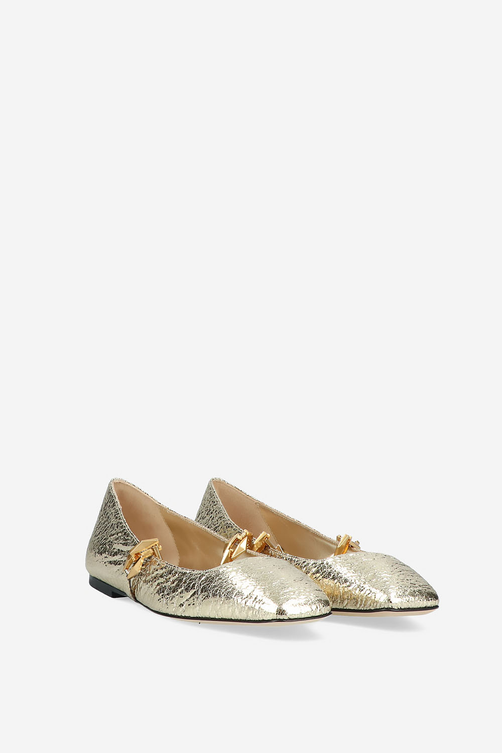 Diamond Tilda flat metallic ballerinas