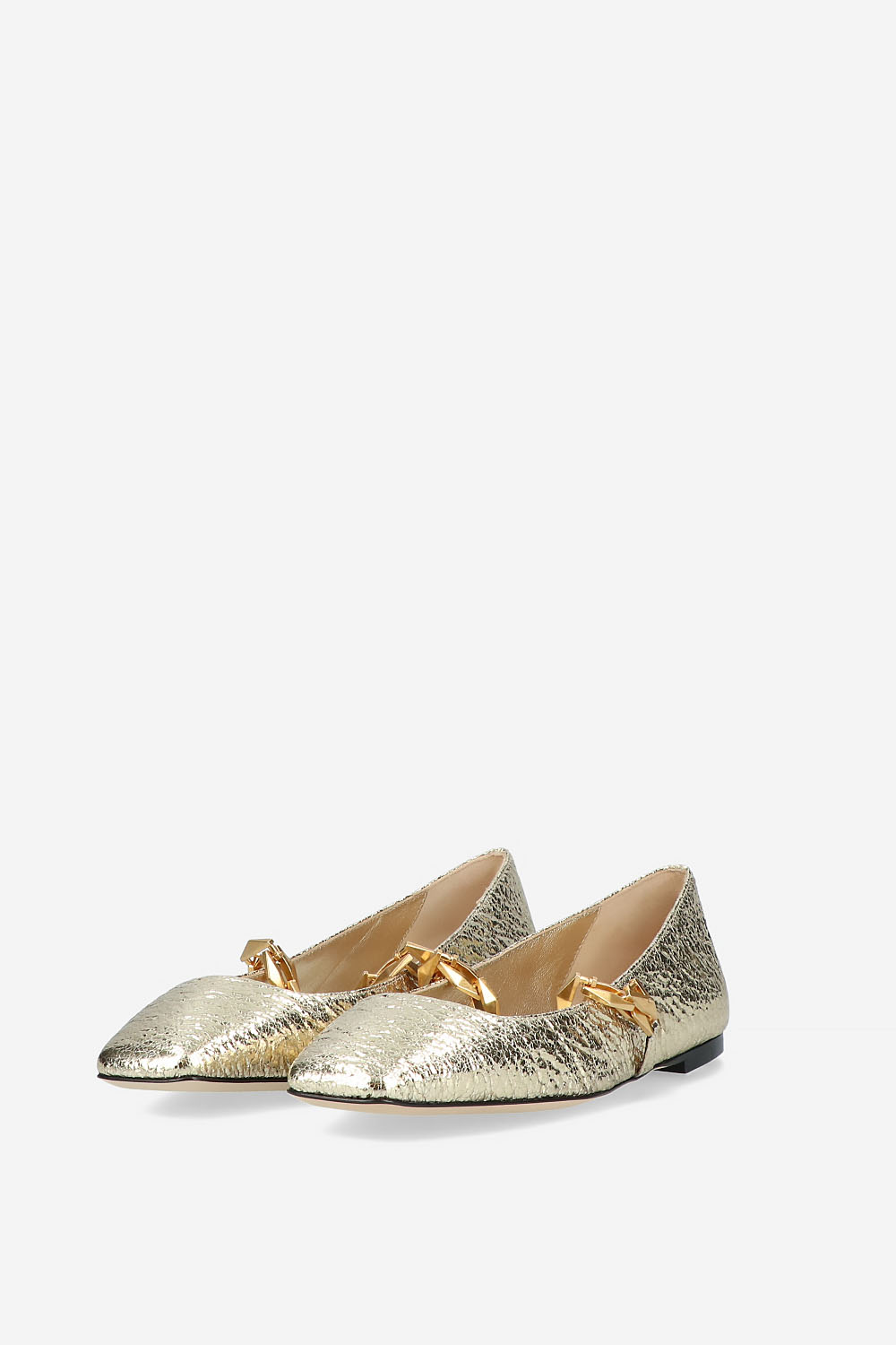 Diamond Tilda flat metallic ballerinas