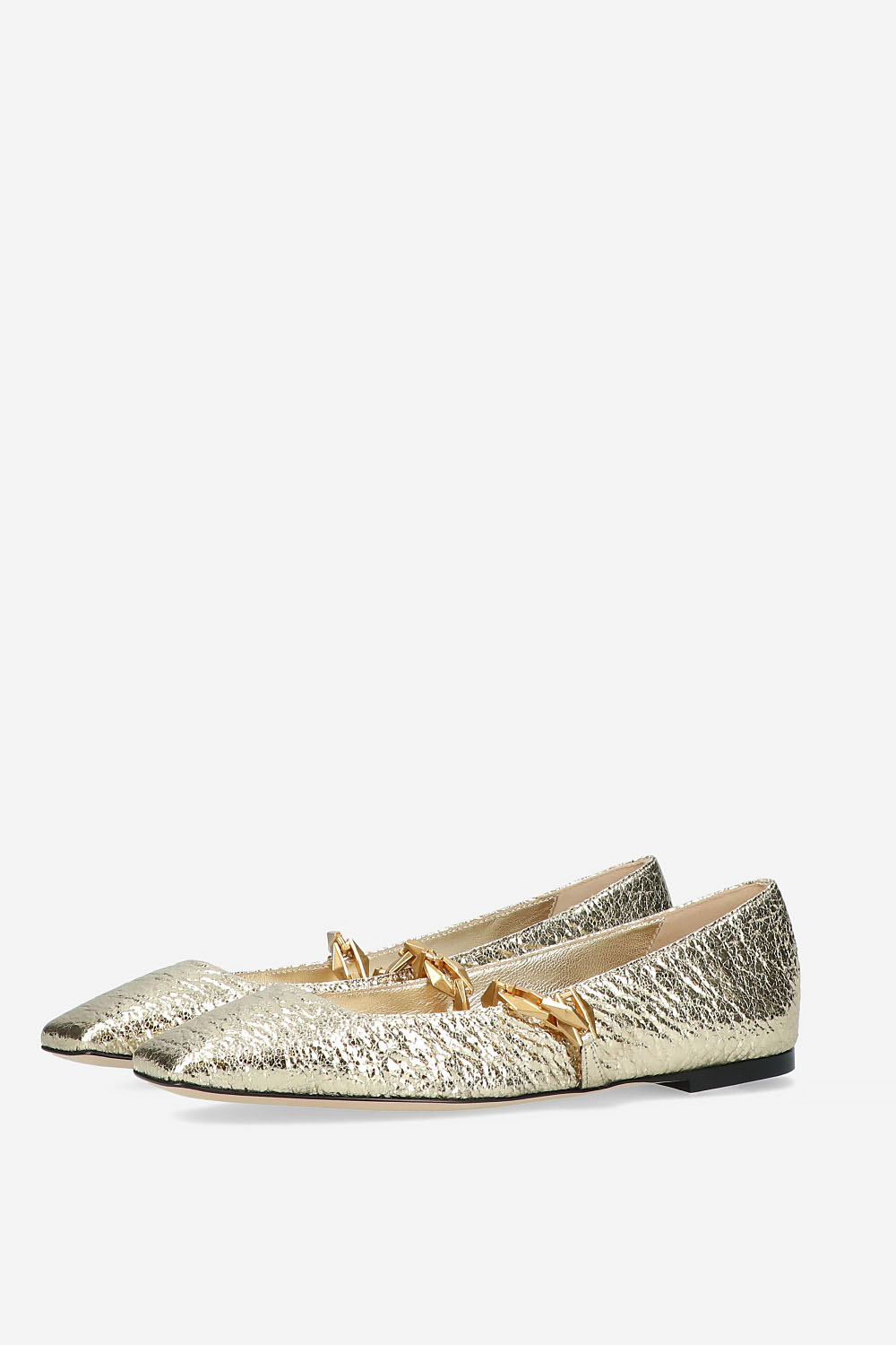Diamond Tilda flat metallic ballerinas
