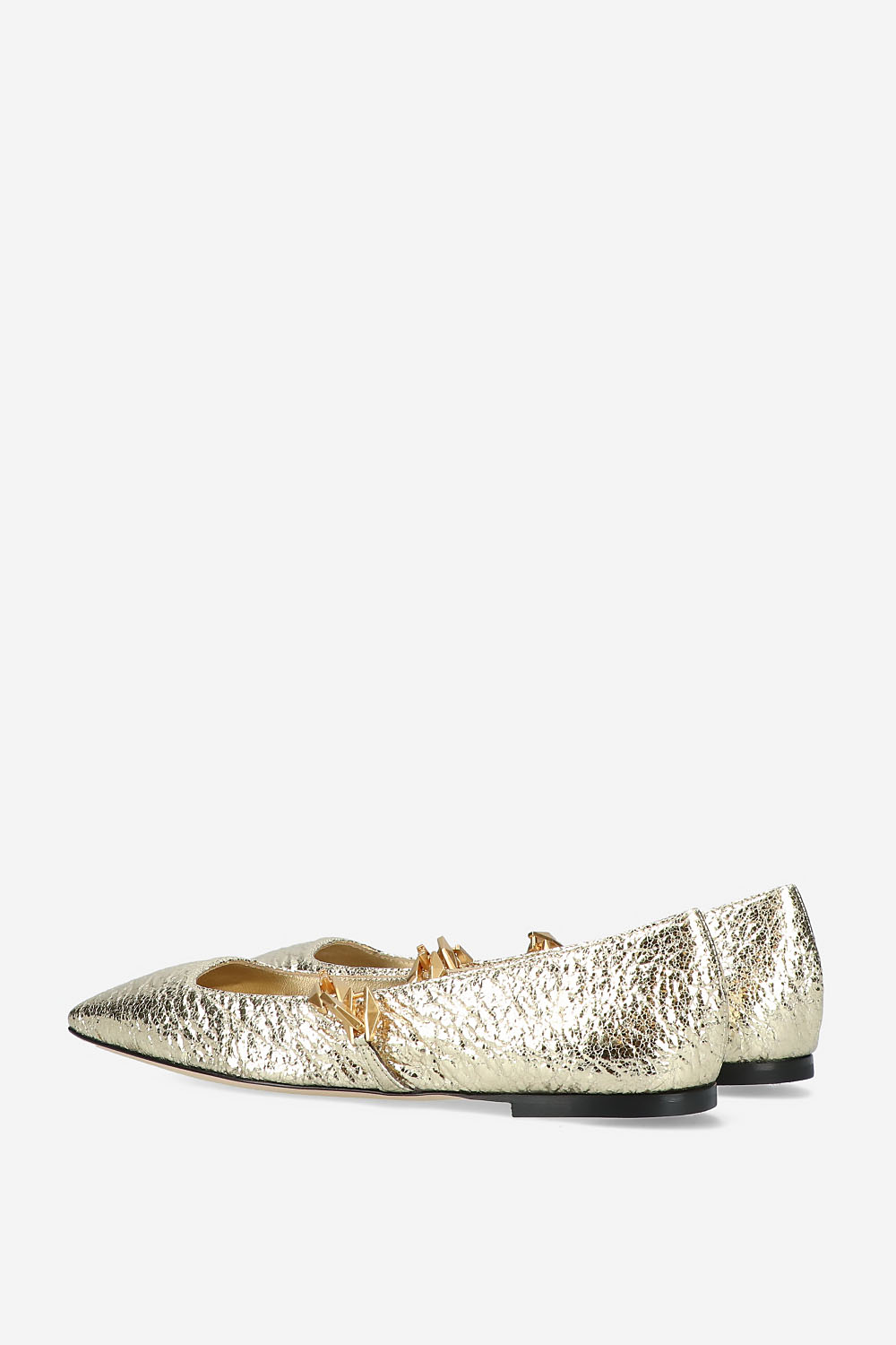 Diamond Tilda flat metallic ballerinas