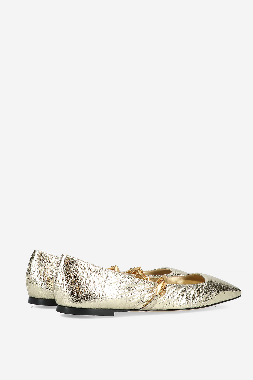 Diamond Tilda flat metallic ballerinas