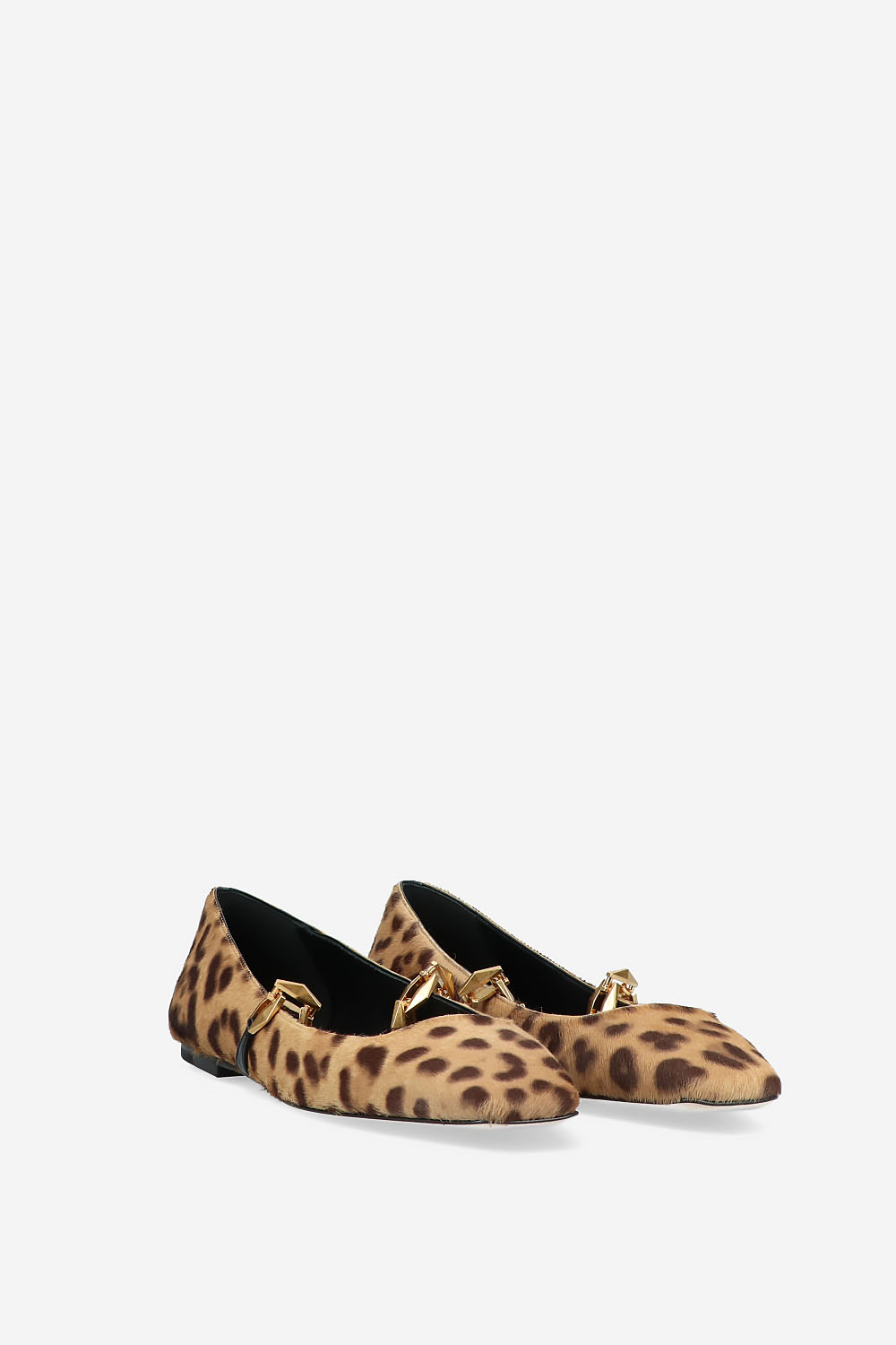 Diamond Tilda flat hairy ballerinas