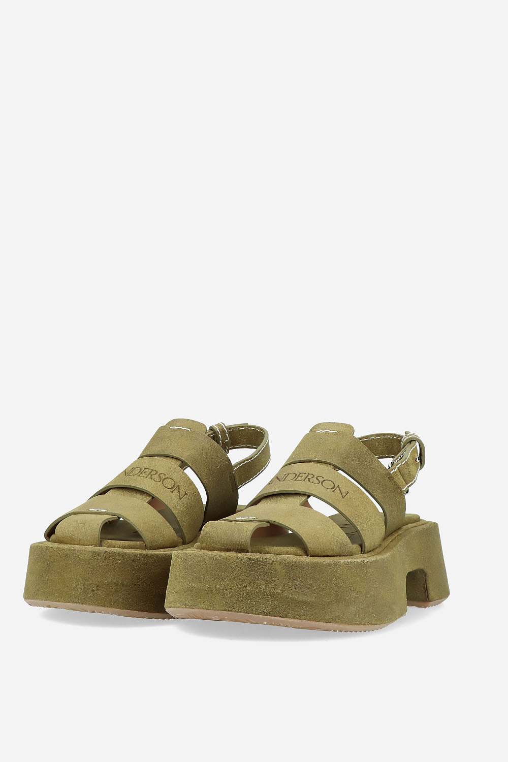 Stripe platform sandal