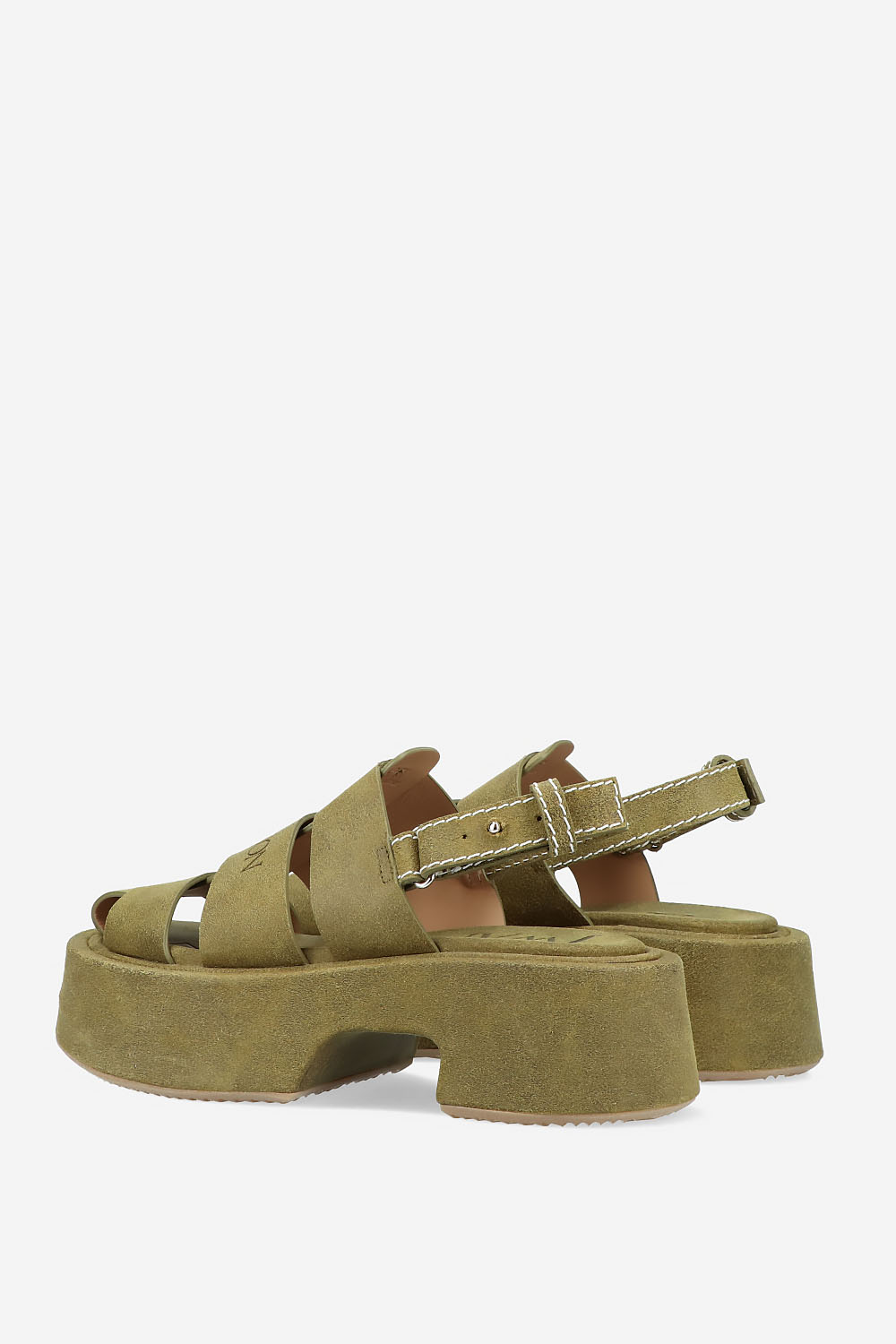 Stripe platform sandal