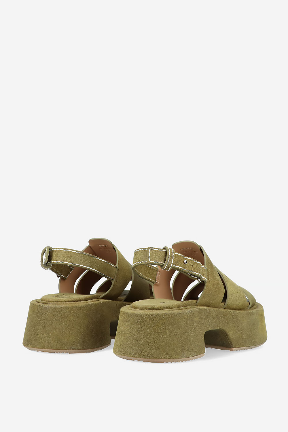 Stripe platform sandal