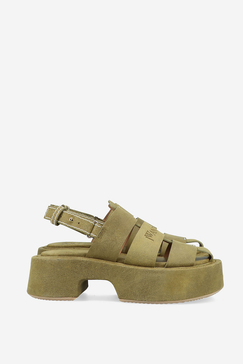 Stripe platform sandal