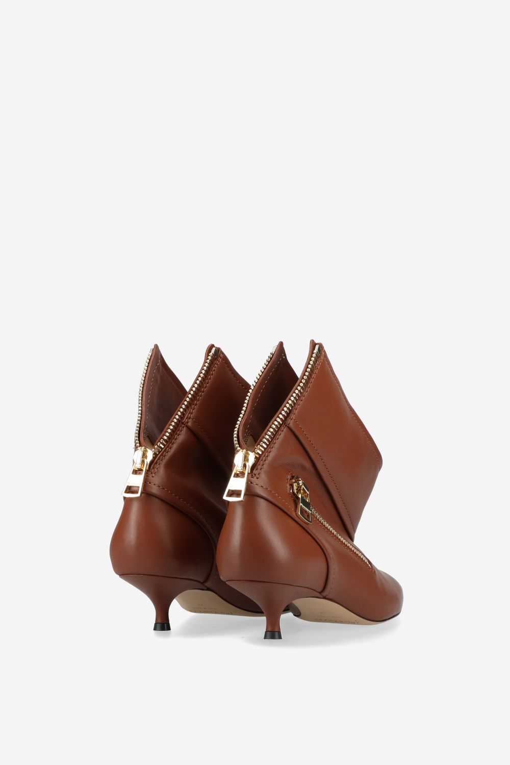 Biker kitten leather heels