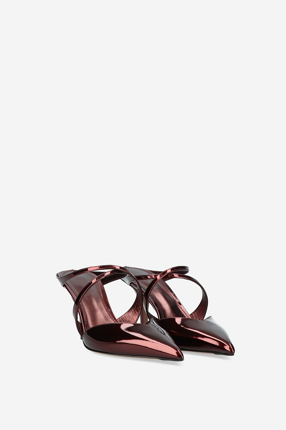 Laila 75 mirror leather mules