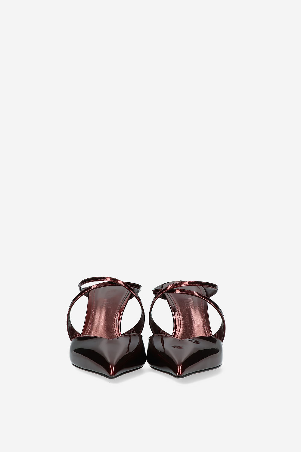 Laila 75 mirror leather mules